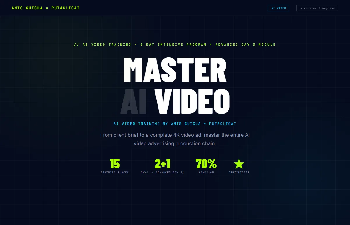 The AI video training is now bilingual: inside the 2026 program