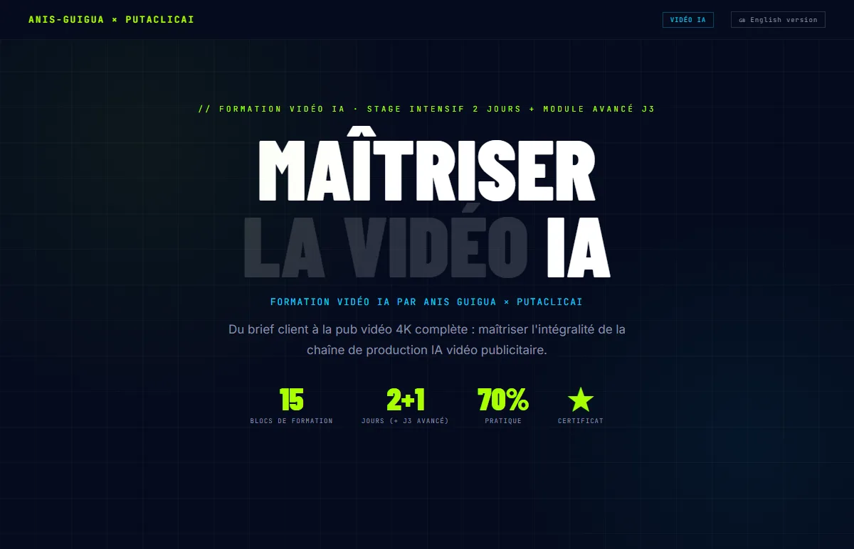 La formation vidéo IA est désormais bilingue : découvrez le programme 2026